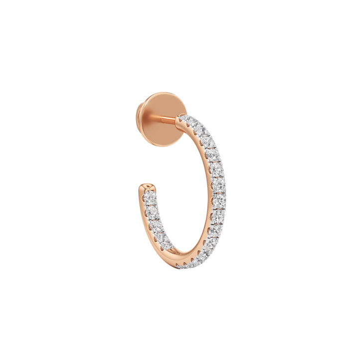 0.5Ct Round Shape,,Hoops Earrings