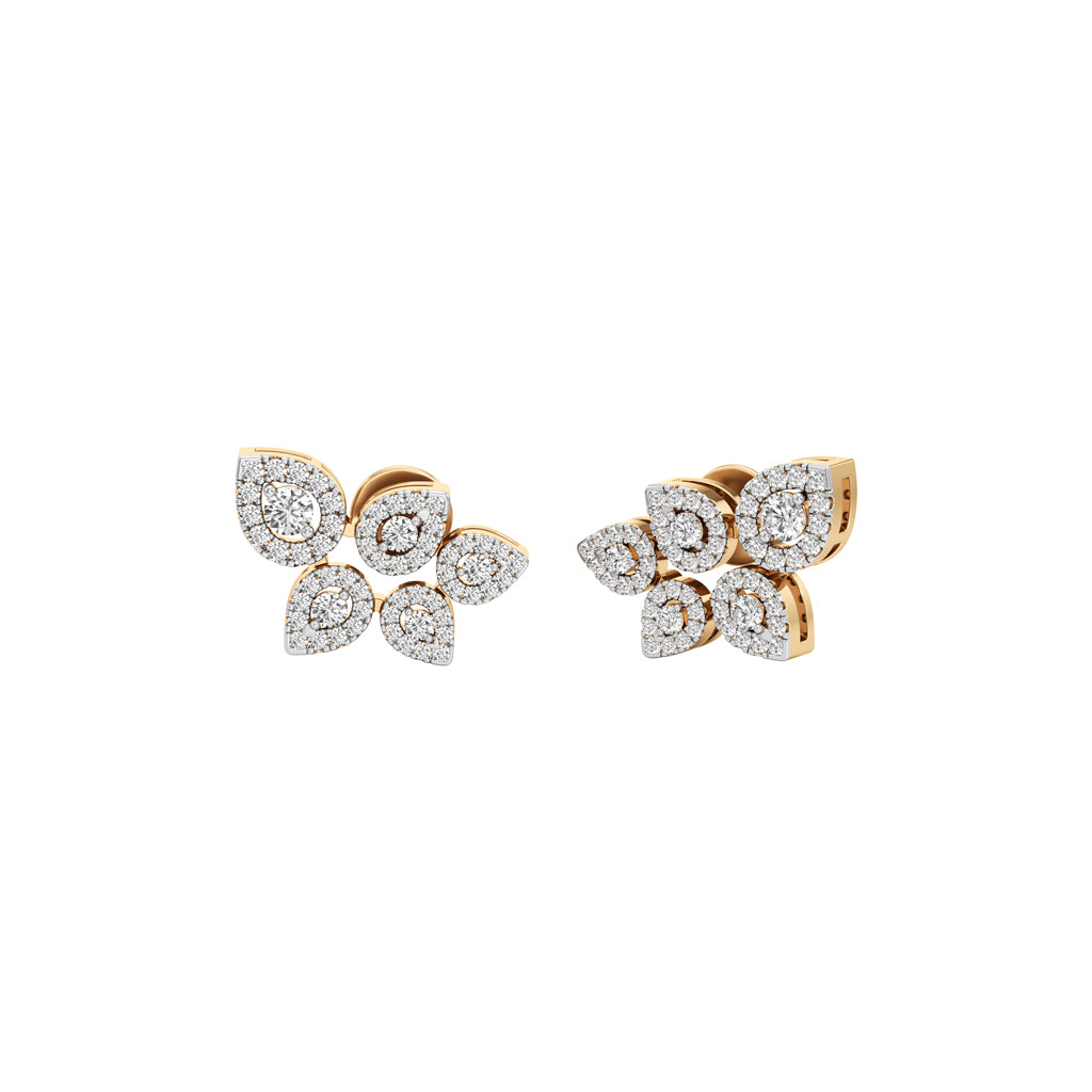 Round Shape,,Fancy Studs Earrings