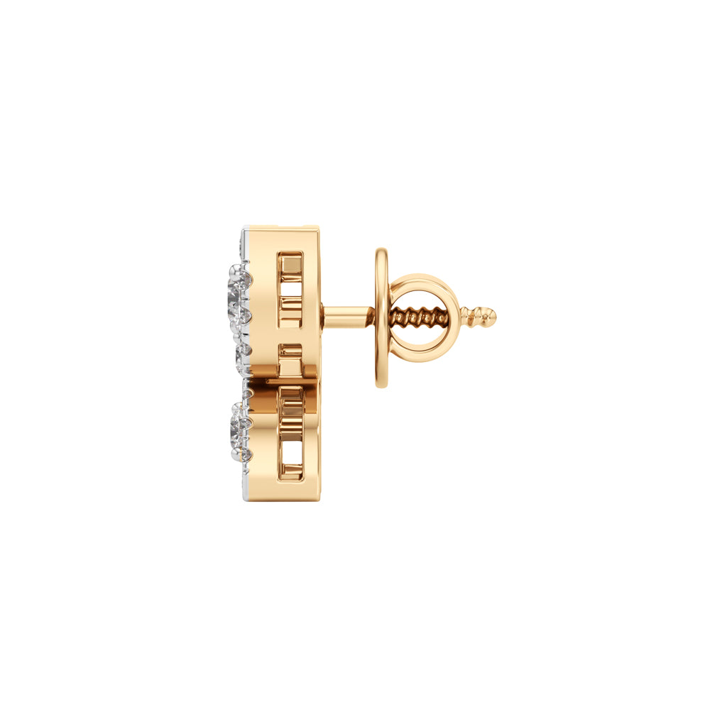 Round Shape,,Fancy Studs Earrings