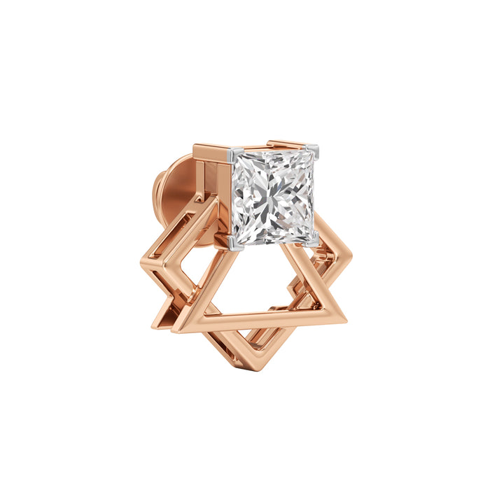 2Ct Princess Shape Fancy Studs Earrings