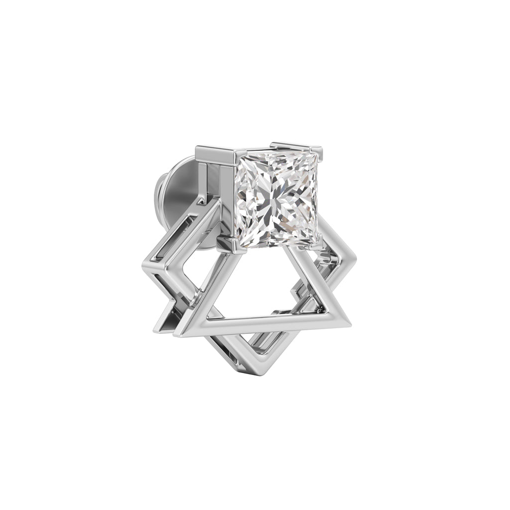 2Ct Princess Shape Fancy Studs Earrings