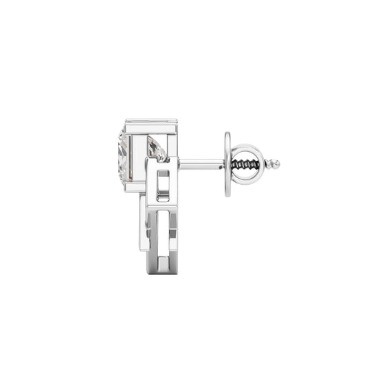 2Ct Princess Shape Fancy Studs Earrings