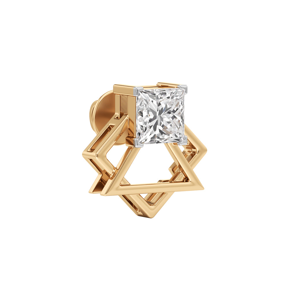 2Ct Princess Shape Fancy Studs Earrings