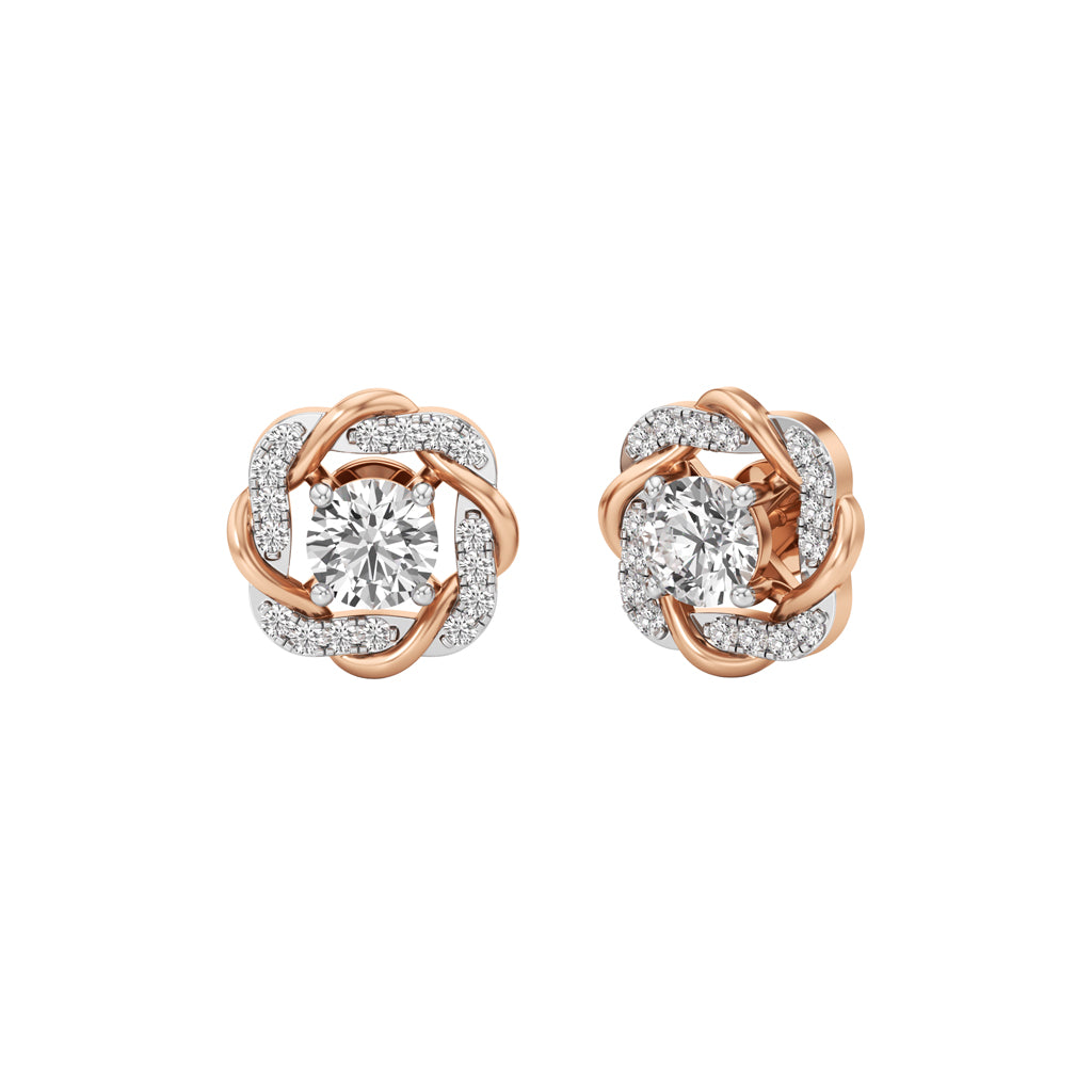 1.75Ct Round Shape Fancy Studs Earrings
