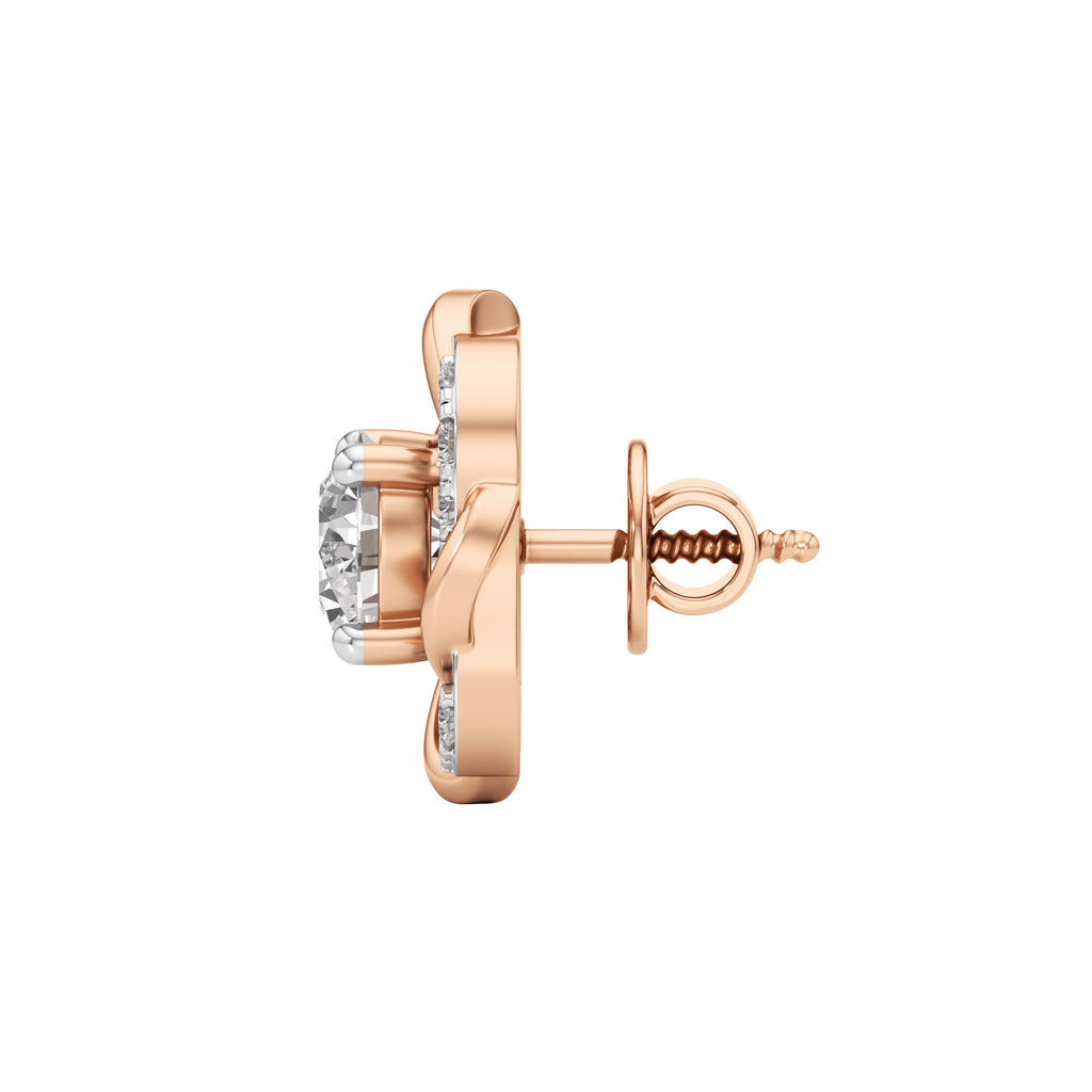1.75Ct Round Shape Fancy Studs Earrings