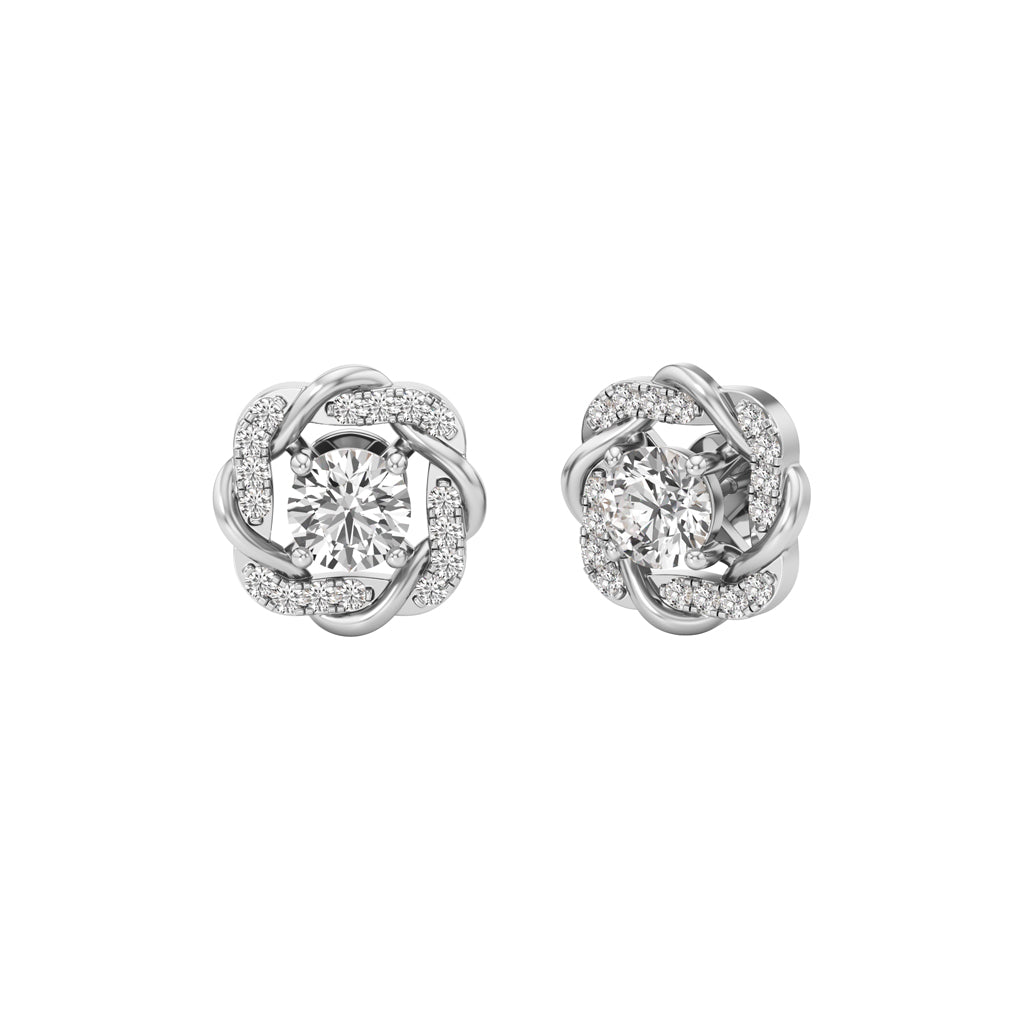 1.75Ct Round Shape Fancy Studs Earrings