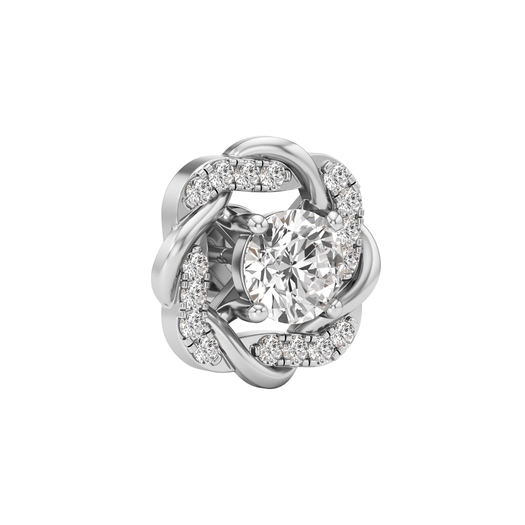1.75Ct Round Shape Fancy Studs Earrings