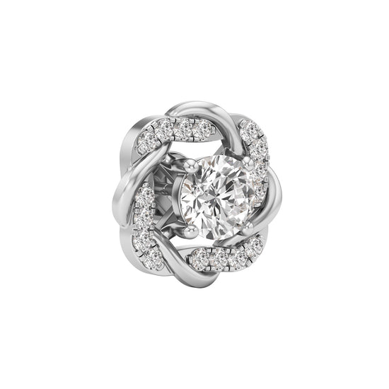 1.75Ct Round Shape Fancy Studs Earrings