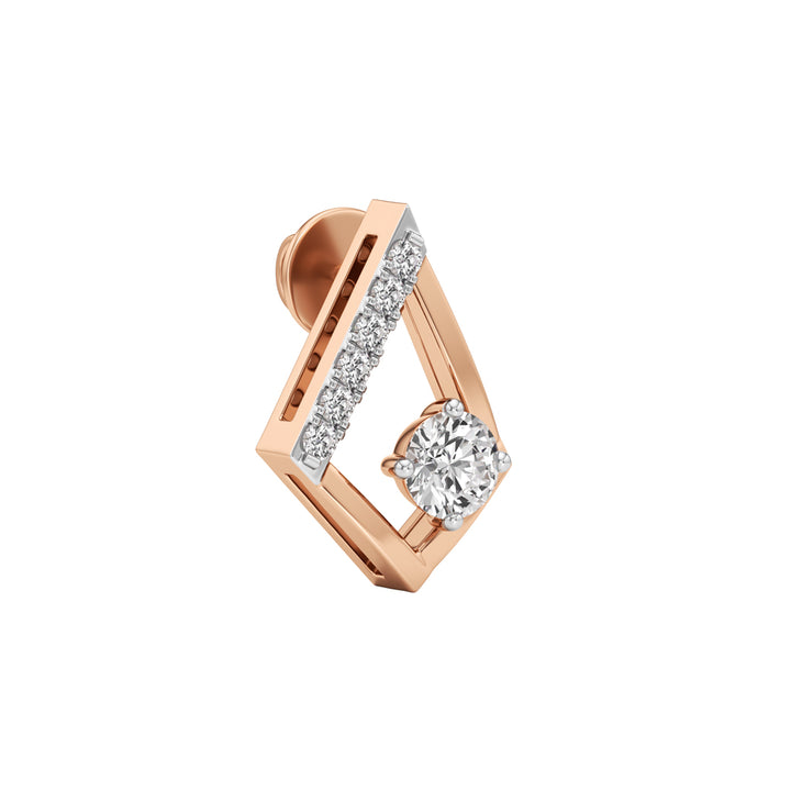 0.50Ct Round Shape Fancy Studs Earrings