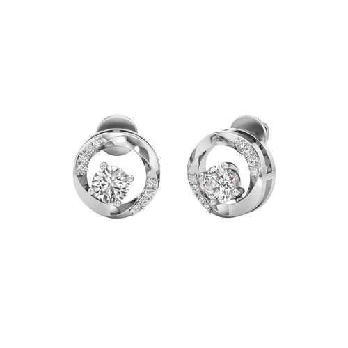05Ct Round Shape Delicate Earrings