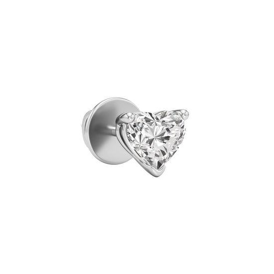 1.00Ct Heart Shape Solitaire Studs Earrings