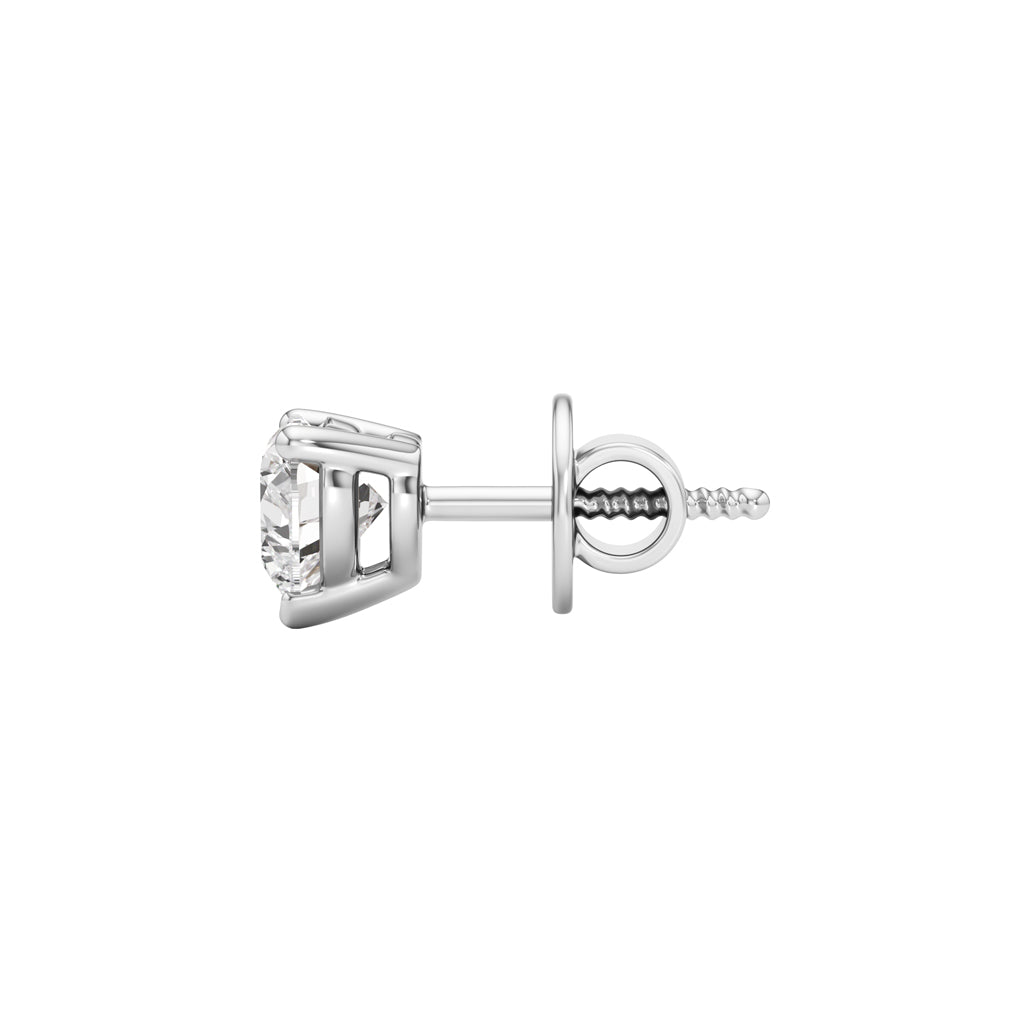 1.00Ct Heart Shape Solitaire Studs Earrings