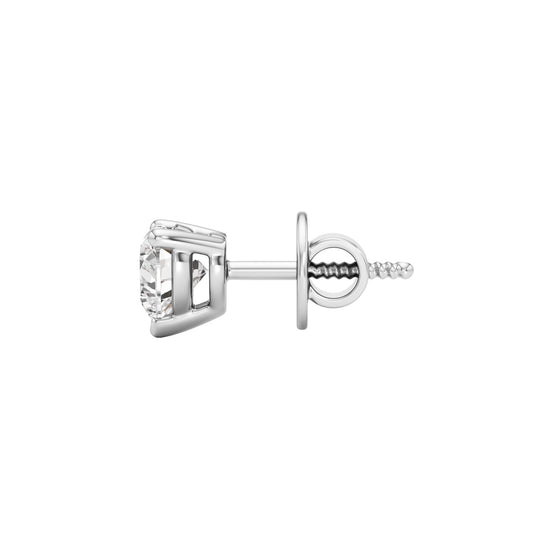 1.00Ct Heart Shape Solitaire Studs Earrings