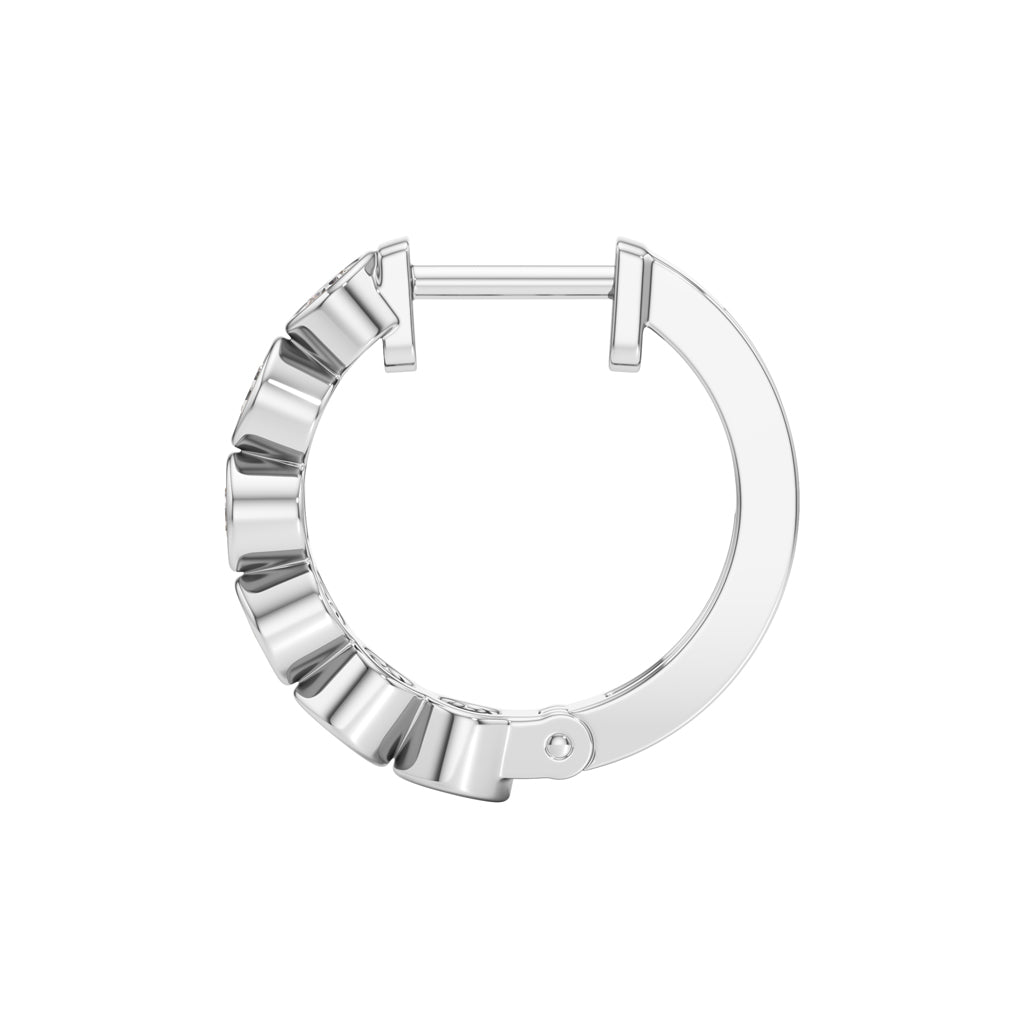 1.25Ct Round Shape,Hoops Earrings