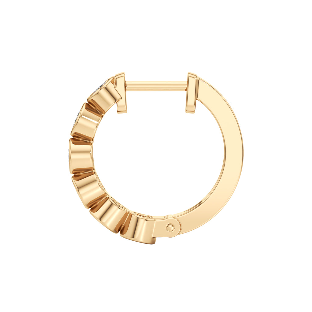 1.25Ct Round Shape,Hoops Earrings