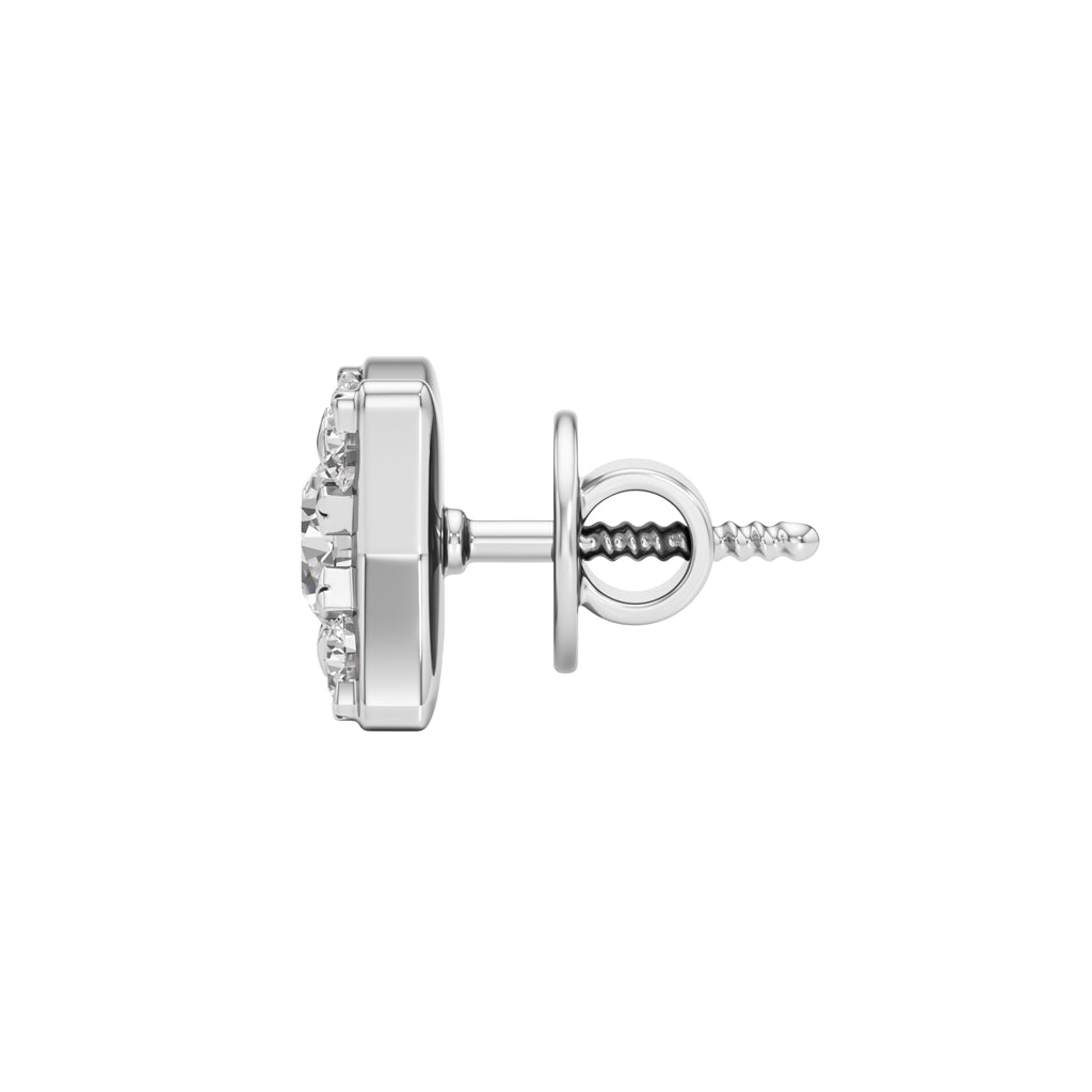 1.00Ct Round Shape Fancy Studs Earrings