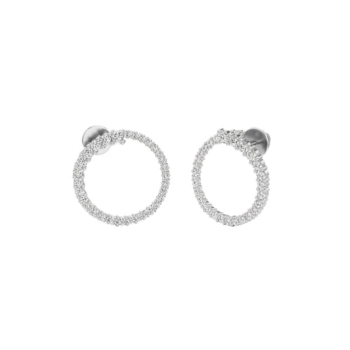 100Ct Round Shape Hoops Earrings
