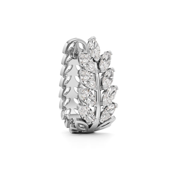 1.75Ct Marquise Shape Hoops Earrings