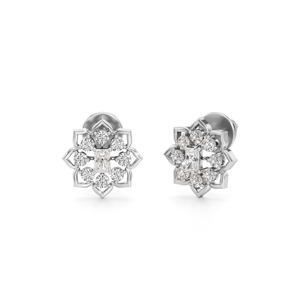 Lustrous Round & Radiant Studs