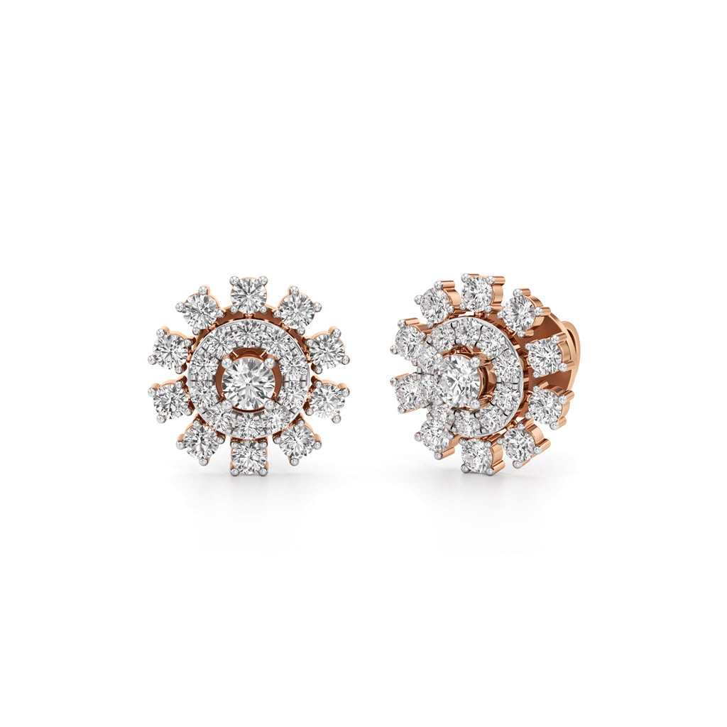 1.25Ct Round Cut Halo Stud