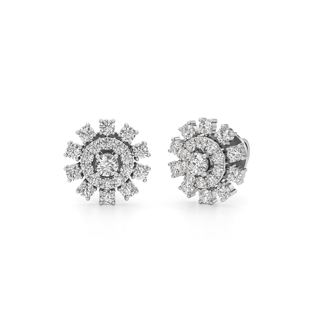 1.25Ct Round Cut Halo Stud