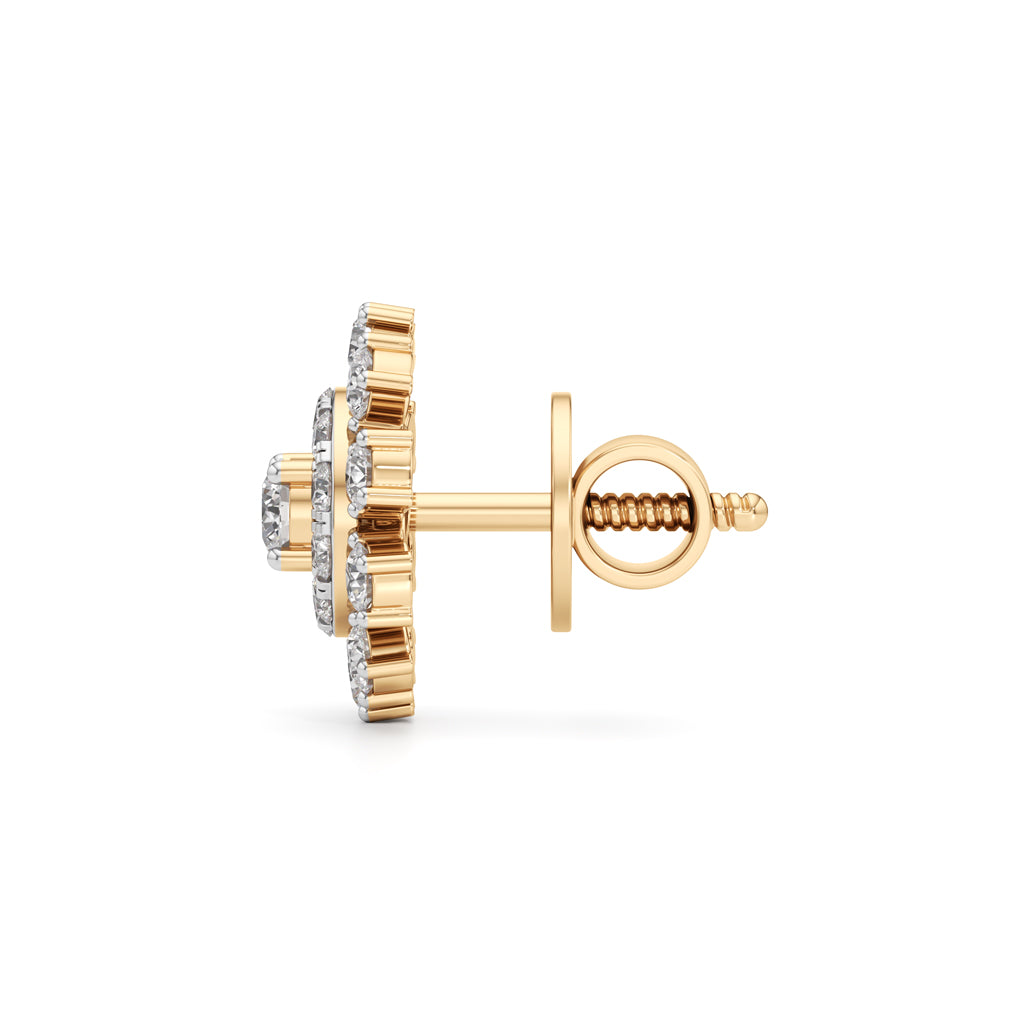 1.25Ct Round Cut Halo Stud