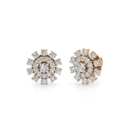 125Ct Round Cut Halo Stud