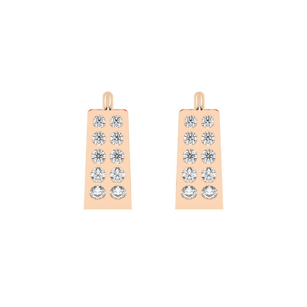 Urban Luxe Diamond Drop Hoops