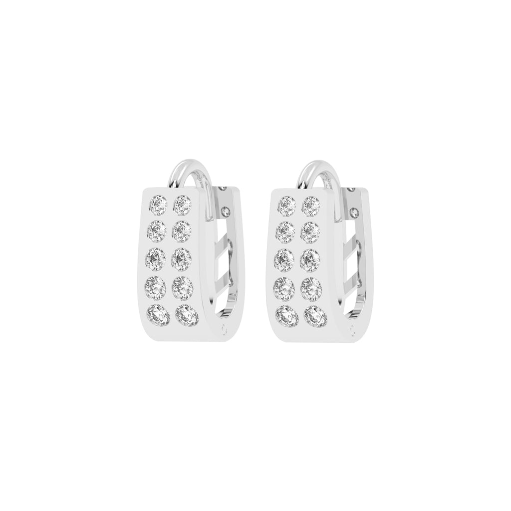 Urban Luxe Diamond Drop Hoops