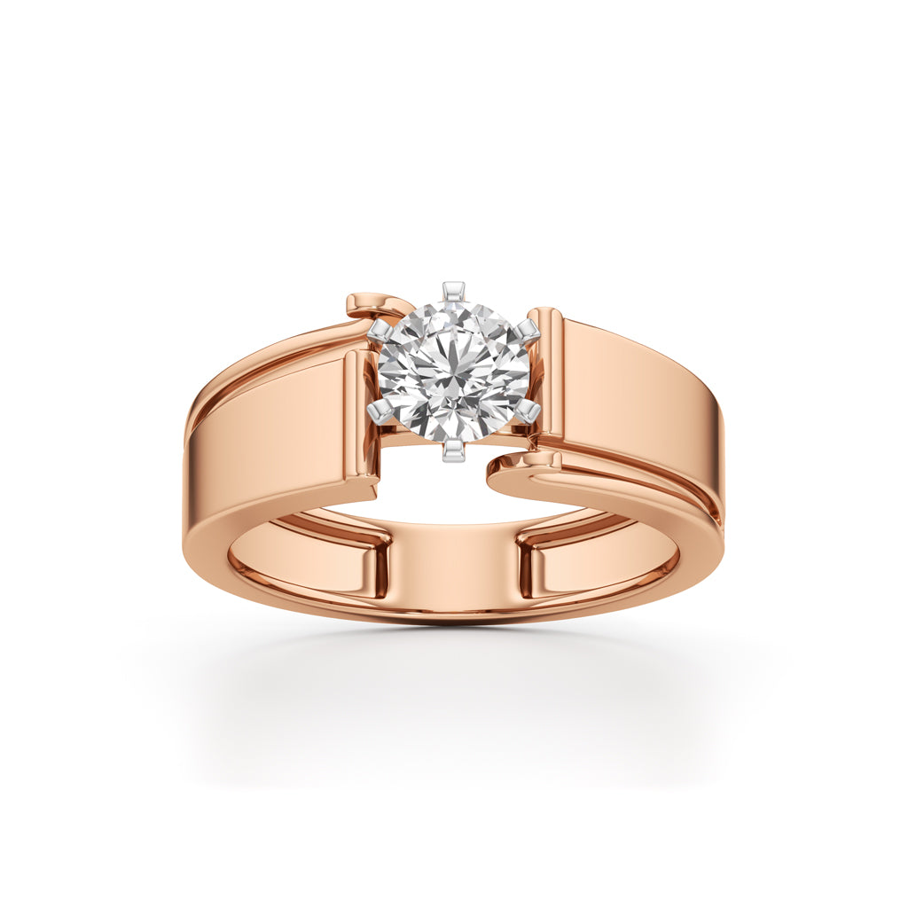 Imperial Radiance Solitaire Ring with Lab-Grown Diamond for Men