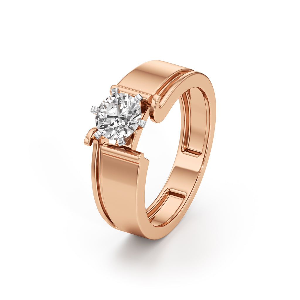 Imperial Radiance Solitaire Ring with Lab-Grown Diamond for Men