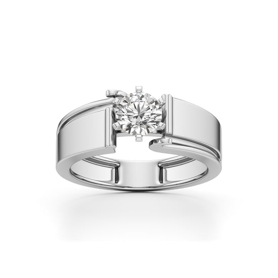 Imperial Radiance Solitaire Ring with Lab-Grown Diamond for Men