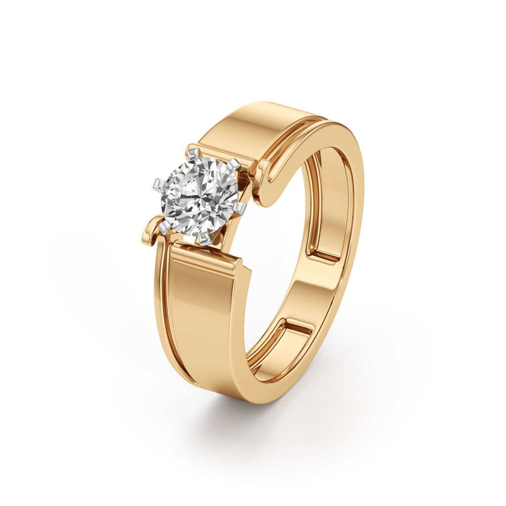 Imperial Radiance Solitaire Ring with Lab-Grown Diamond for Men