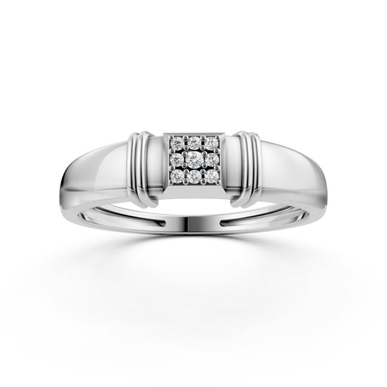 DualTone Gold Brilliant Cluster Diamond Ring
