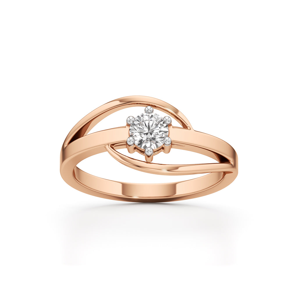 Delavia Freeform Round Cut Delicate Ring