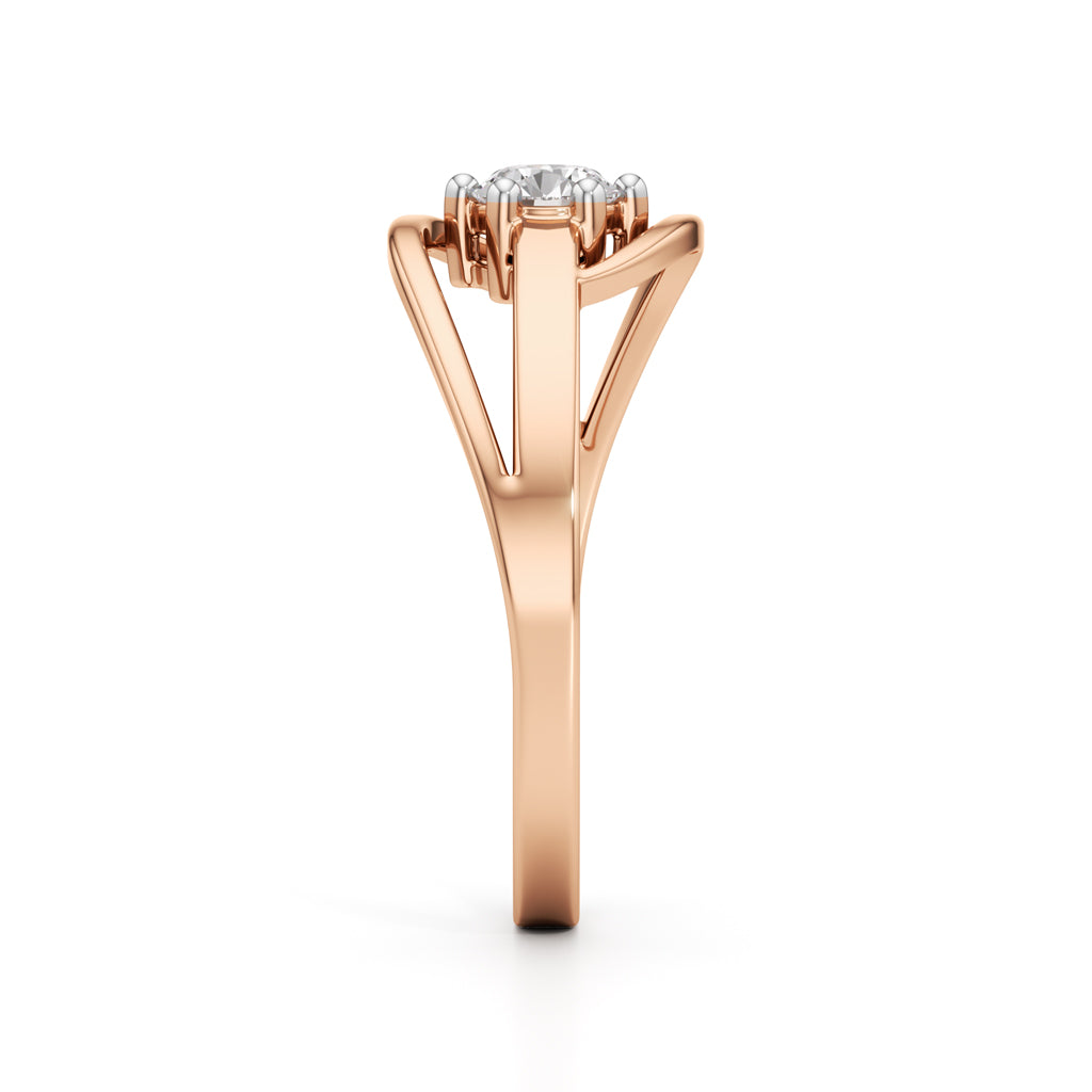 Delavia Freeform Round Cut Delicate Ring