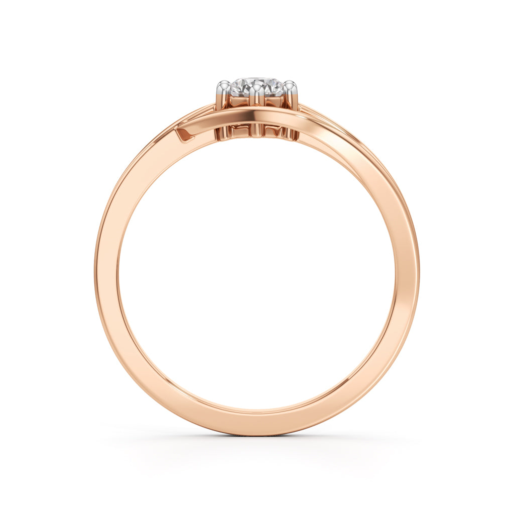 Delavia Freeform Round Cut Delicate Ring