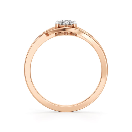 Delavia Freeform Round Cut Delicate Ring