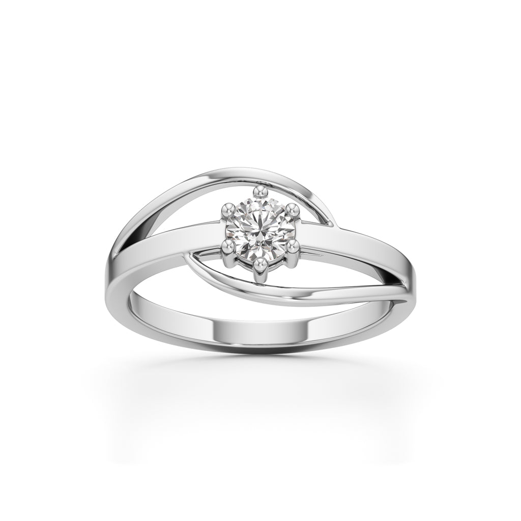 Delavia Freeform Round Cut Delicate Ring