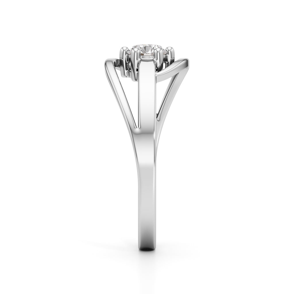 Delavia Freeform Round Cut Delicate Ring