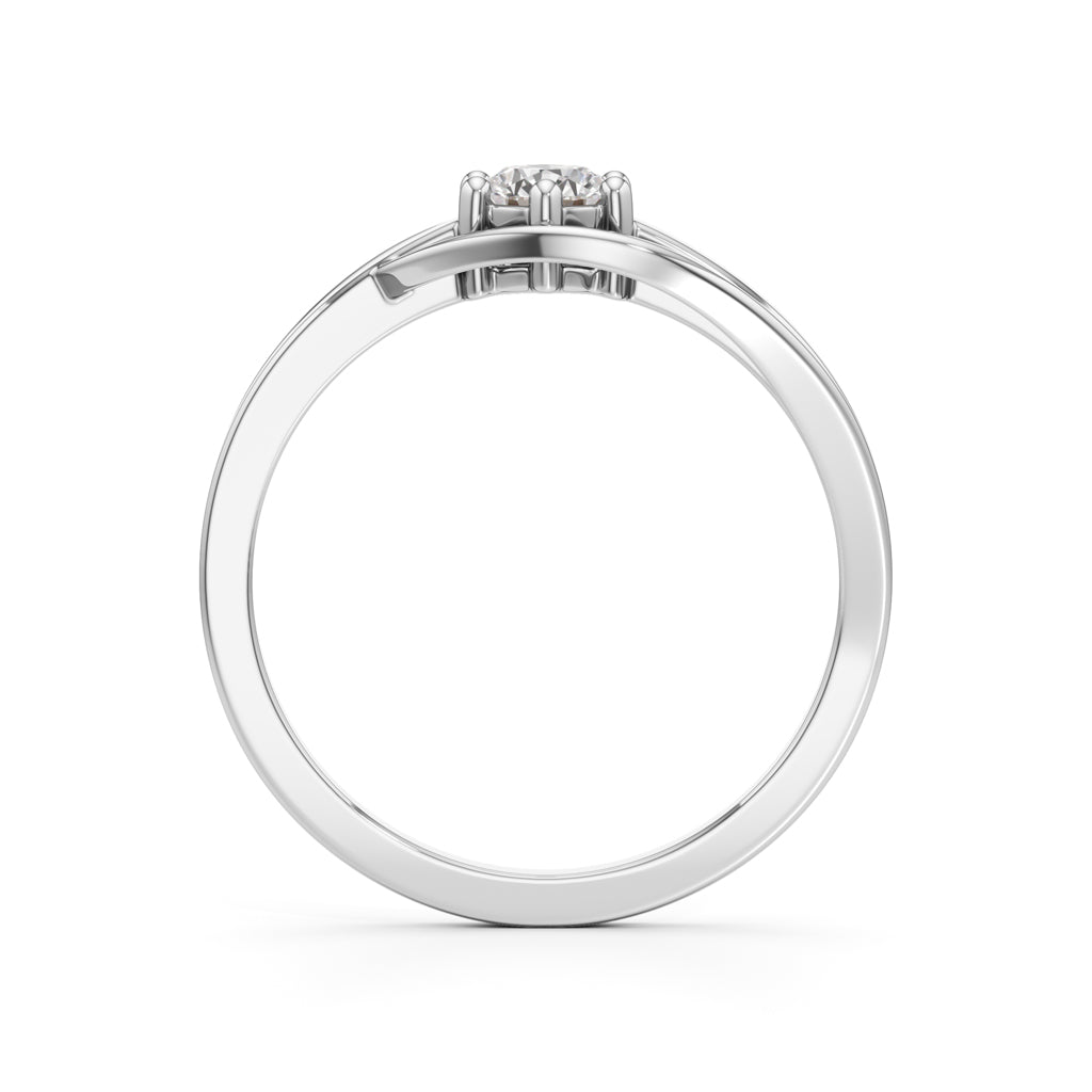 Delavia Freeform Round Cut Delicate Ring