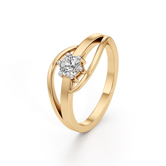 Delavia Freeform Round Cut Delicate Ring