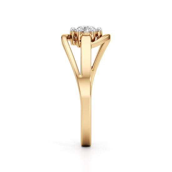 Delavia Freeform Round Cut Delicate Ring