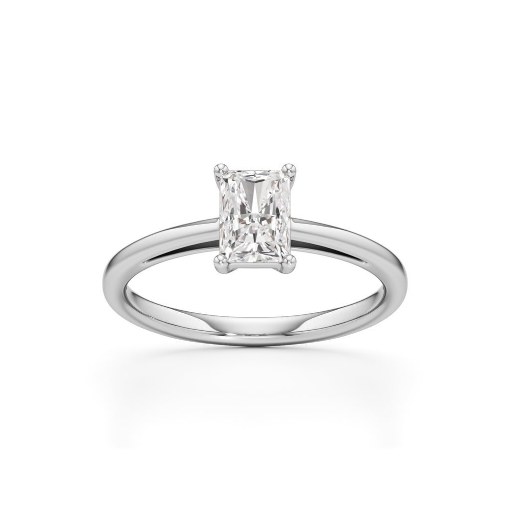 Solira 075Ct Radiant Cut Solitaire Ring