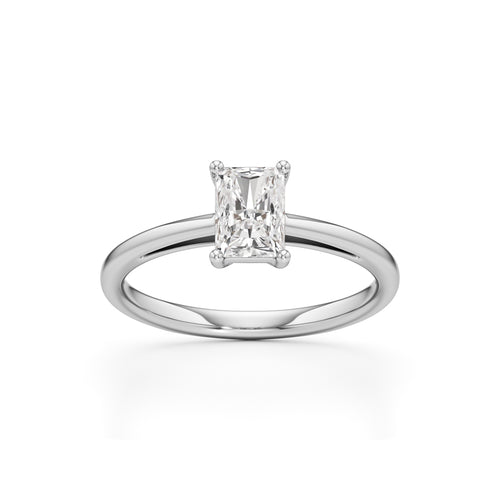 Solira 075Ct Radiant Cut Solitaire Ring