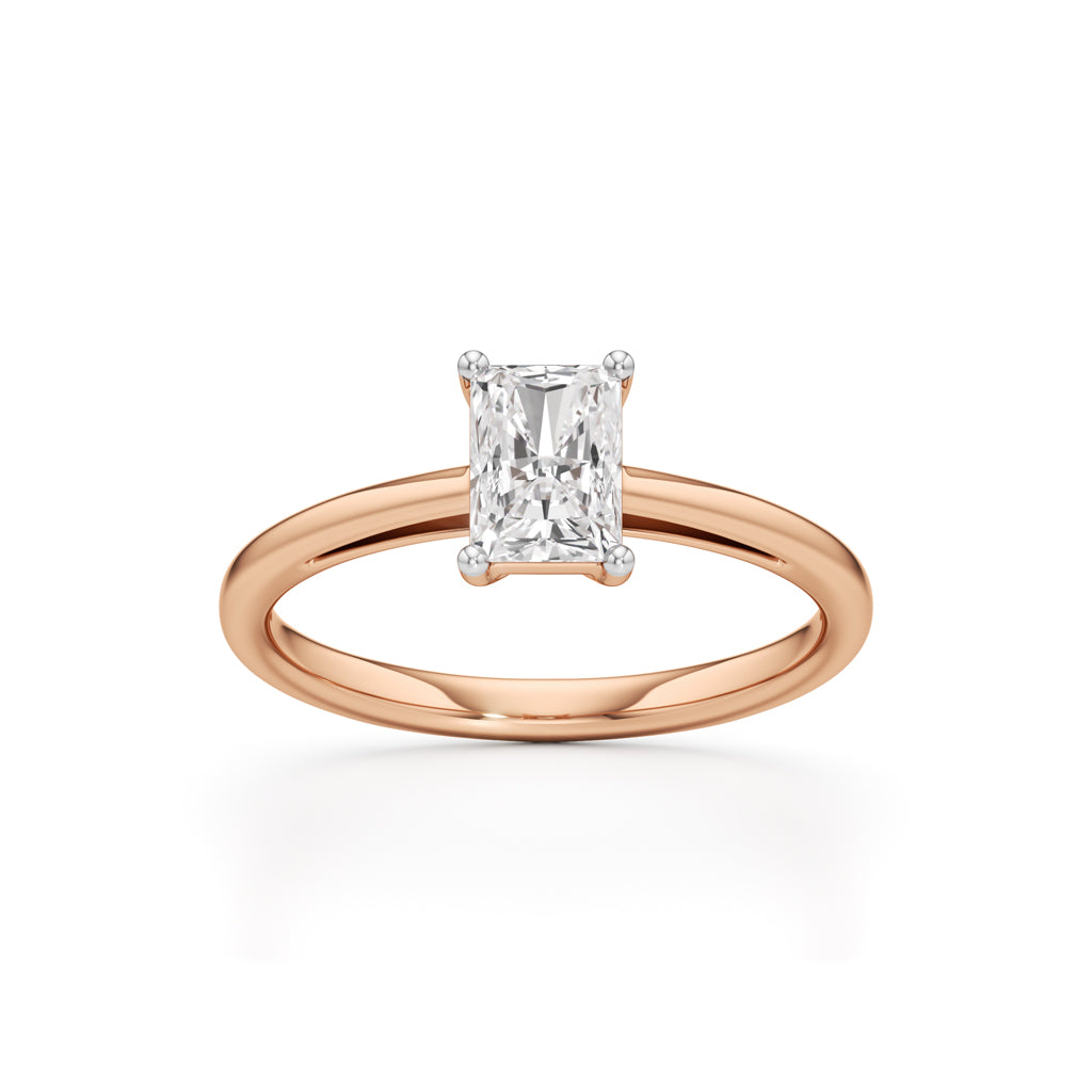 Solira 075Ct Radiant Cut Solitaire Ring