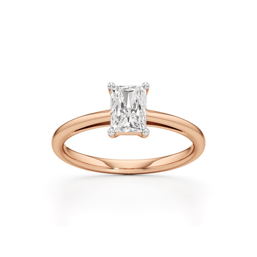 Solira 075Ct Radiant Cut Solitaire Ring