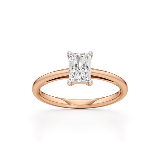 Solira 075Ct Radiant Cut Solitaire Ring