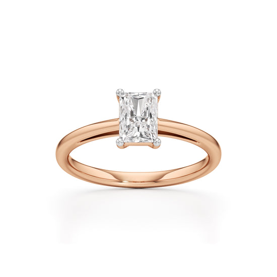 Solira 075Ct Radiant Cut Solitaire Ring