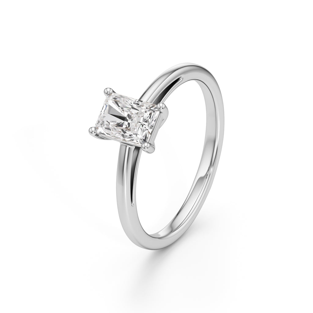 Solira 075Ct Radiant Cut Solitaire Ring